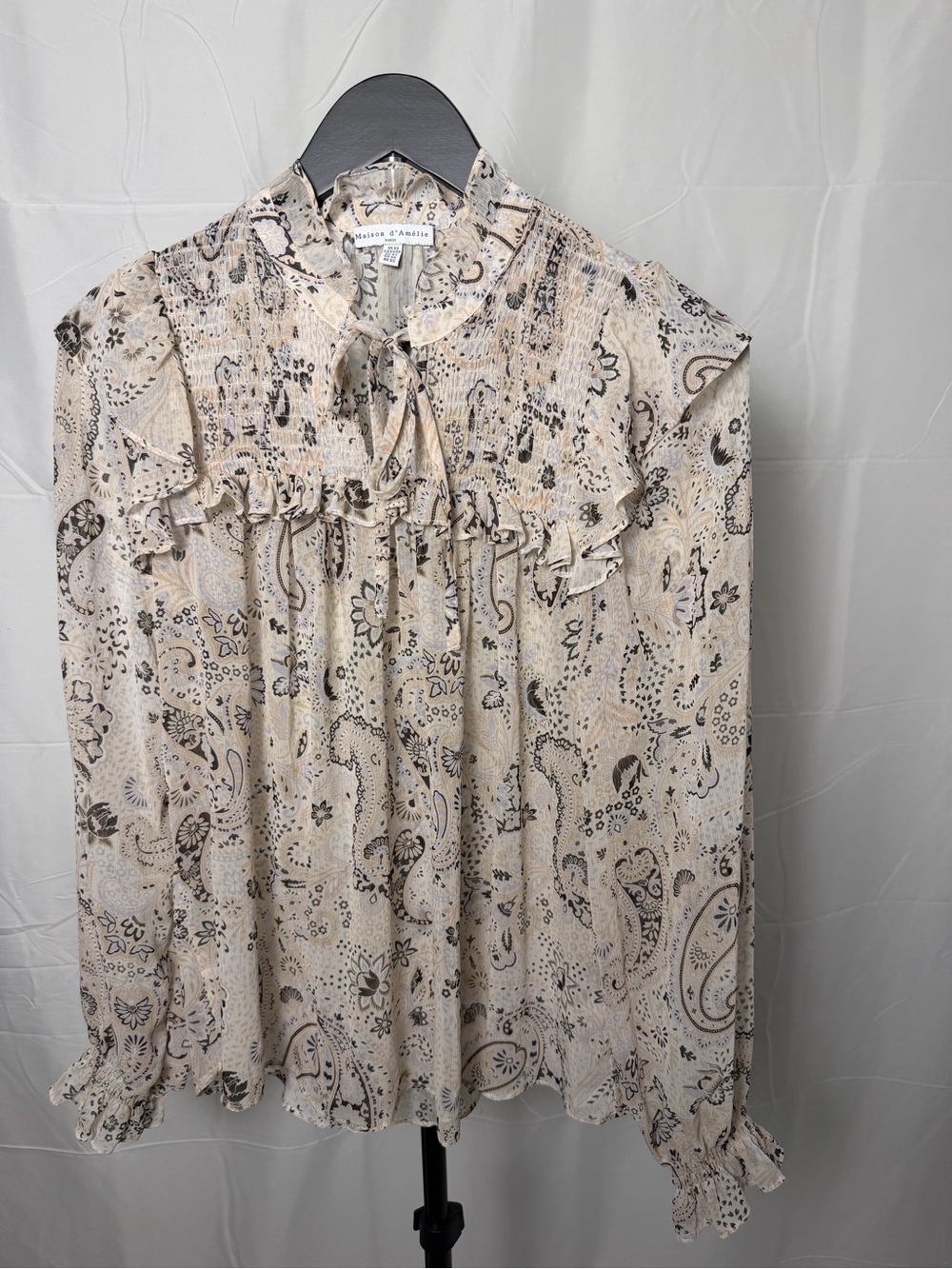 Mason D’Amelie Paisley Ruffle Blouse - Picture 2 of 9
